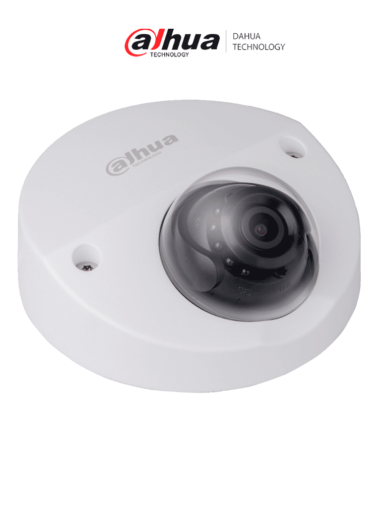 DAHUA IPC-HDBW3231FN-M - Cámara IP Domo Antivandálica de 2 MP, Lente de 2.8mm, 110° de apertura, Micrófono integrado, Codificación H.264 y h.265, IR de 23 metros, WDR Real, IP67, IK10, PoE