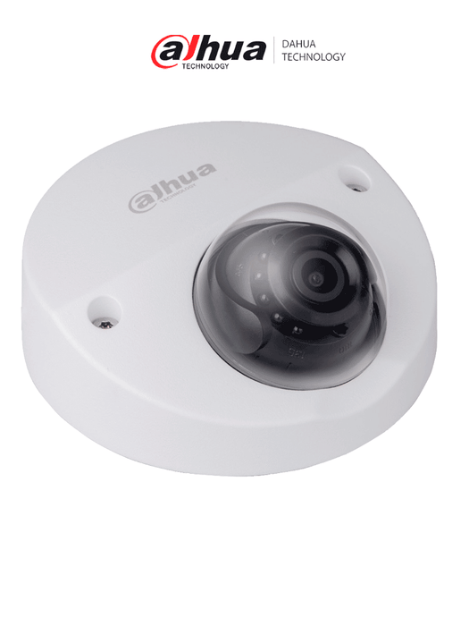DAHUA IPC-HDBW3231FN-M - Cámara IP Domo Antivandálica de 2 MP, Lente de 2.8mm, 110° de apertura, Micrófono integrado, Codificación H.264 y h.265, IR de 23 metros, WDR Real, IP67, IK10, PoE