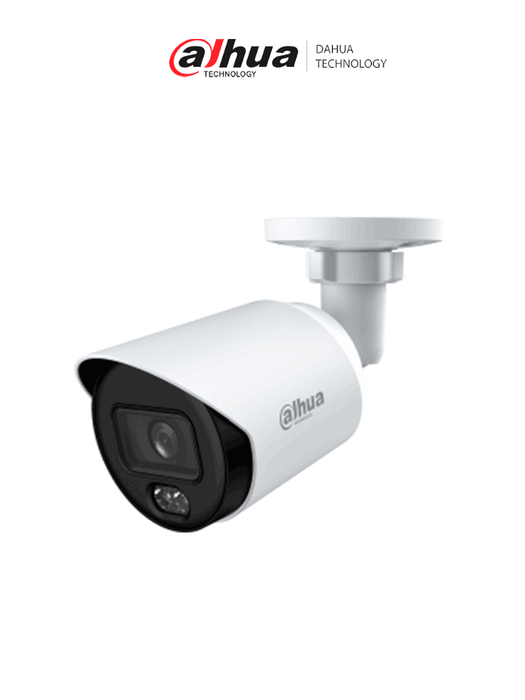 DAHUA DH-HAC-HFW1509TN-A-LED-S3 - Cámara Bullet Full Color de 5 Megapixeles/ Lente de 3.6 mm/ Micrófono Integrado/ Leds para 20 Metros/ Metalica/ WDR de 120 dB/ IP67/