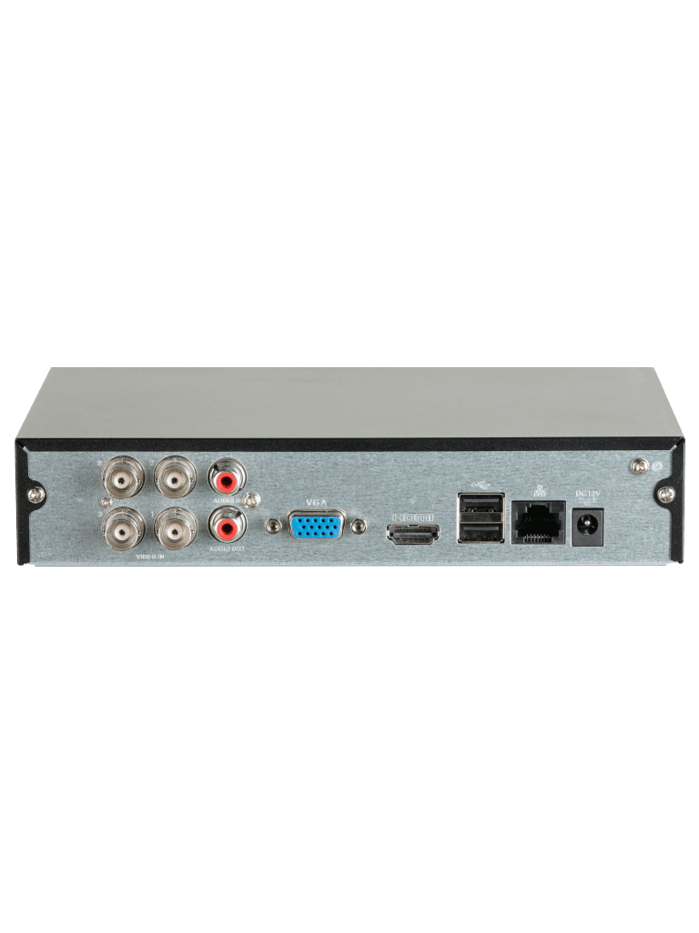 DAHUA XVR1B04H-I - DVR de 4 canales 5MP Lite con WizSense y H.265+. Soporta 4 canales + 2 IP, o hasta 6 canales IP. Con SMD Plus y búsqueda inteligente de humanos y vehículos. 1 puerto SATA de hasta 6TB/