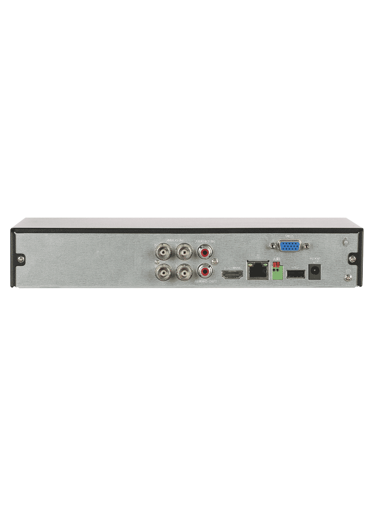 DAHUA XVR5104HS-4KL-I3 - DVR 4k de 4 Canales y 4 IP o hasta 8 IP. Equipado con WizSense, codificación H.265+, un canal para reconocimiento facial, protección perimetral y SDM Plus. Bahía SATA para HDD de hasta 10TB. Compatible con IoT y POS