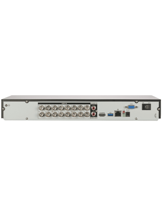 DAHUA XVR5216AN-4KL-I3 - DVR de 16 Canales 4k/ WizSense/ IA/ H.265+/ 2 Bahías de Disco Duro/ 16 Canales + 16 IP (Hasta 32 IP)/ 2 Canales de Reconocimiento Facial/ SMD Plus/ Codificación IA/  Funciones IoT&POS/ Audio Bidireccional