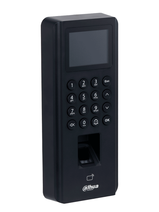 DAHUA ASI2212J-D - Control de Acceso de Huella y Tarjetas ID (EM)/ Pantalla de 2.4 Pulgadas/ Comunicacion TCP/IP/ P2P/ Soporte 5,000 Usuarios Tarjetas y Passwords/ 3000 Huellas/ 100,000 Registros/ 128 Periodos y Dias Festivos/