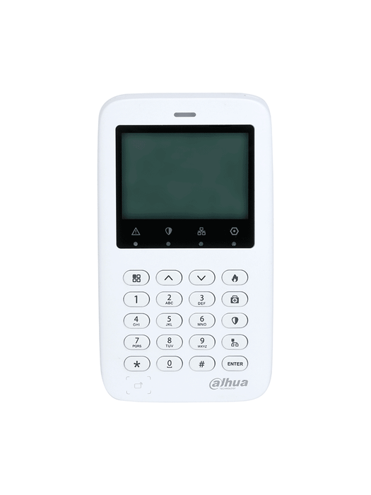 DAHUA DHI-ARK50C-R Teclado controlador de paneles ARC9 y ARC2/ Indicador de estatus de zona, armado y desarmado/ Armado y desarmado con NIP y Tarjeta IC / Múltiples funciones de cancelación, bypass, operaciones con relevadores
