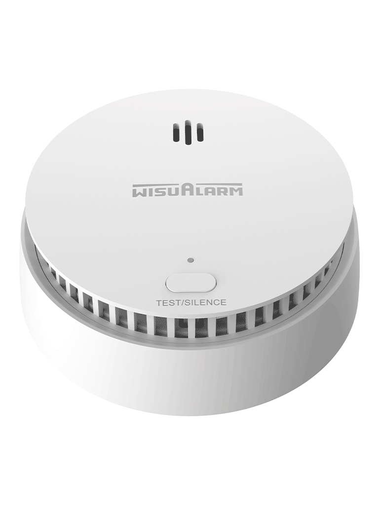 DAHUA WISUALARM DHI-HY-SA30A-R8-Detector de Humo Inalámbrico(Interconectable Hasta 24 Disp) Sensor Fotoeléctrico, Sonido de Alarma de 85dB, Alarma Visual y Audible,Batería Sellada de hasta 10años,Certificaciones TÜV and CE