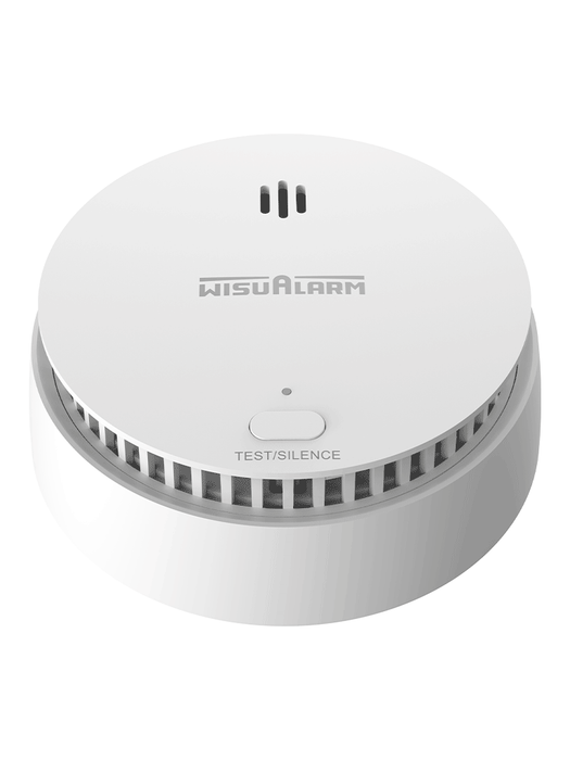 DAHUA WISUALARM DHI-HY-SA30A-R8-Detector de Humo Inalámbrico(Interconectable Hasta 24 Disp) Sensor Fotoeléctrico, Sonido de Alarma de 85dB, Alarma Visual y Audible,Batería Sellada de hasta 10años,Certificaciones TÜV and CE