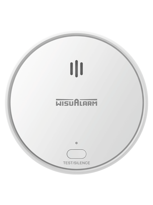 DAHUA WISUALARM DHI-HY-SA30A-R8-Detector de Humo Inalámbrico(Interconectable Hasta 24 Disp) Sensor Fotoeléctrico, Sonido de Alarma de 85dB, Alarma Visual y Audible,Batería Sellada de hasta 10años,Certificaciones TÜV and CE