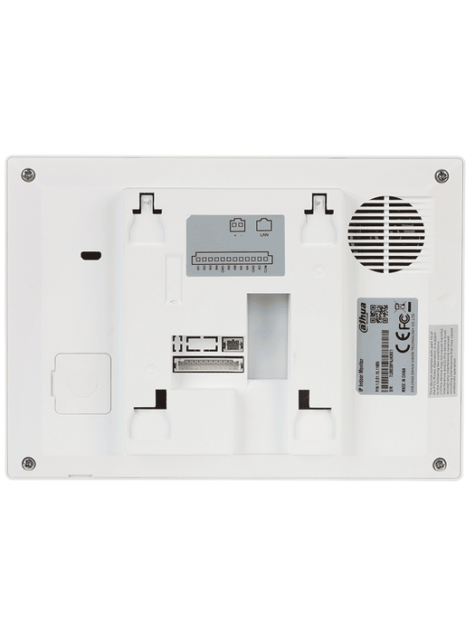 DAHUA VTH2621GW-P - Monitor IP Touch de 7 Pulgadas/ Serie Lite/ Blanco/ Poe Estandar/ 6&1 E&S de Alarmas/ Uso Interior/ Modo No Molestar/ H.265/ Soporta Hasta 4 Frentes de Calle y 4 Monitores Adicionales/