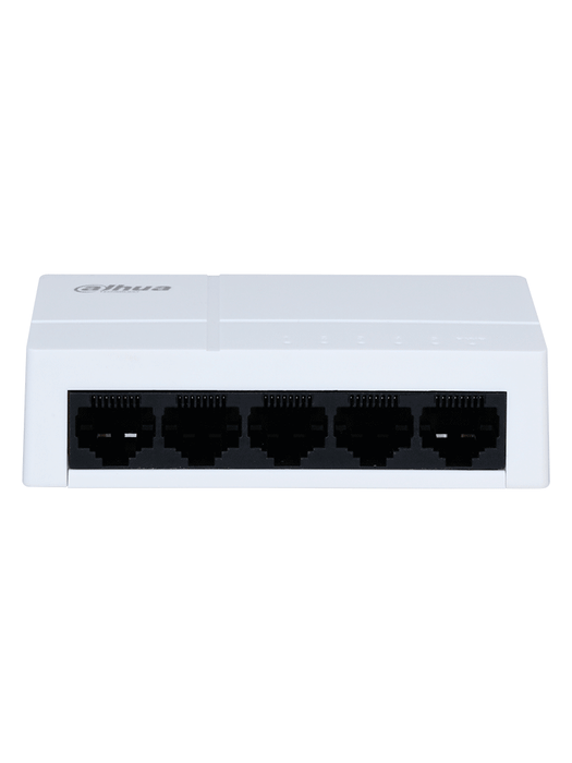 DAHUA PFS3005-5GT-L - Switch para Escritorio 5 Puertos/ Gigabit Ethernet/ 10/100/1000/ Diseño Compacto/ Capa 2/ Switching 10 Gbps/ Velocidad de Reenvio de Paquetes 7.44 Mbps/ Blanco/