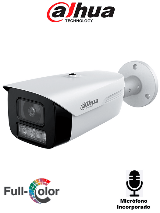DAHUA DH-HAC-HFW1509MHN-A-LED-0360B-S3 - Cámara Bullet Full Color 5 MP/ Lente de 3.6 mm y Micrófono Integrado/ Visión Nocturna Hasta 50 mts/ WDR Real de 120 dB/Imagen a Color 24 Horas/ IP67/ Tecnología Starlight