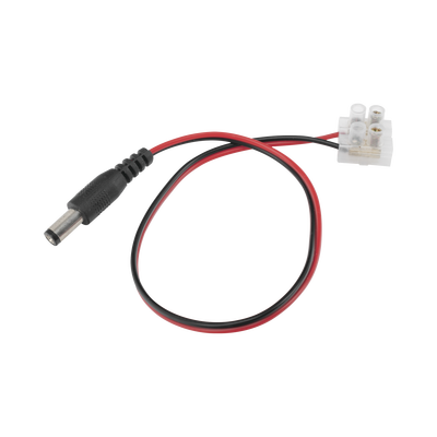 Cable de Alimentación con Conector Macho a Bloque de Terminal Atornillable / Calibre 18 AWG / Longitud 28.5 cm (11.22 Pulgadas) / Ideal para Alimentación de Cámaras