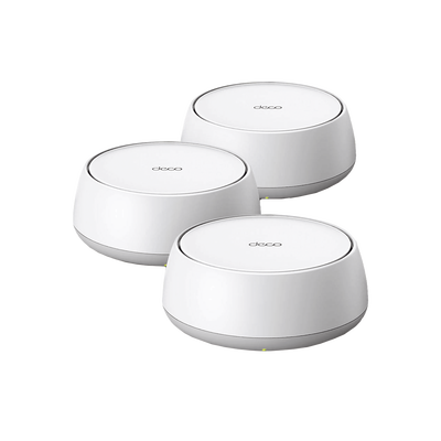 KIT 3 Routers Inalámbrico MESH Interior para Hogar / Doble Banda Wi-Fi 7 BE3600 Mbps / 2 Puerto 2.5 Gigabit WAN/LAN / 4 Antenas Internas / Operación Multi-Link MLO / Administración Mediante la App Deco (iOS, Android) / HomeShield - Toer