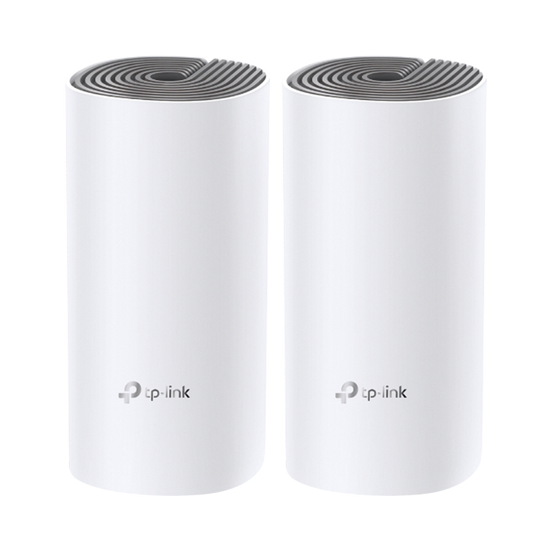 DECOE4-2PACK Kit de Router inalámbrico mesh Deco E4 para Hogar / Doble banda AC 1200  / 2 puertos 10/100 Mbps / Compatible con amazon alexa.