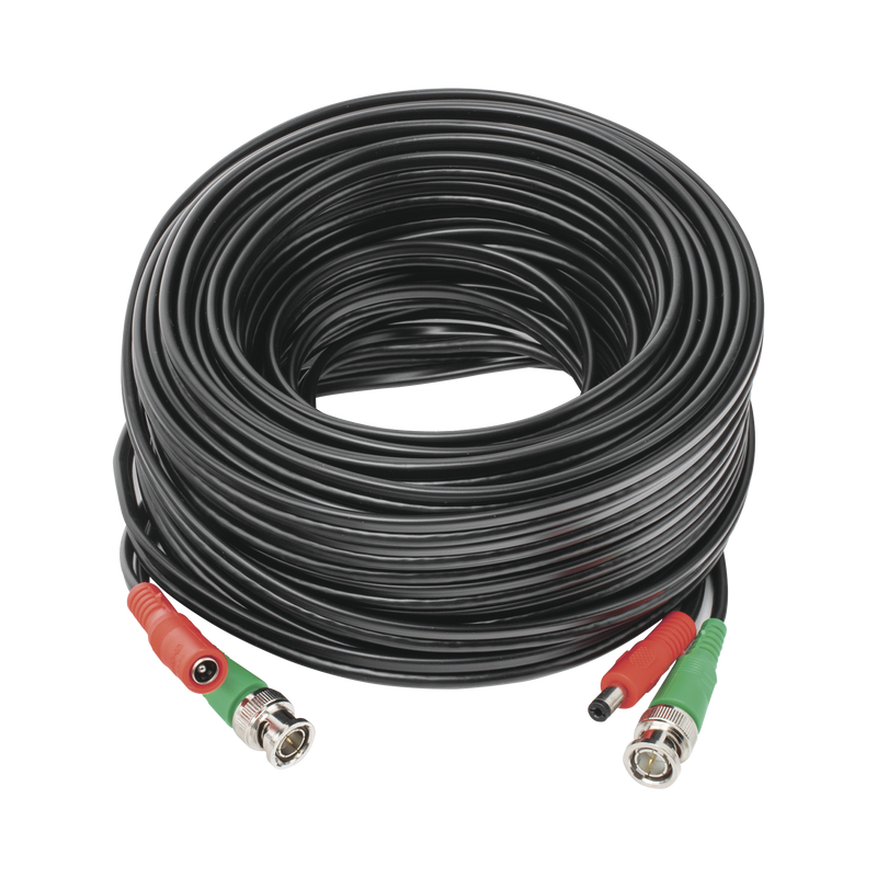DIY-20M-HD Cable coaxial ( BNC RG59 ) + Alimentación / SIAMÉS / 20 Metros / 100 % COBRE / Para Cámaras 4K  / Uso interior y exterior