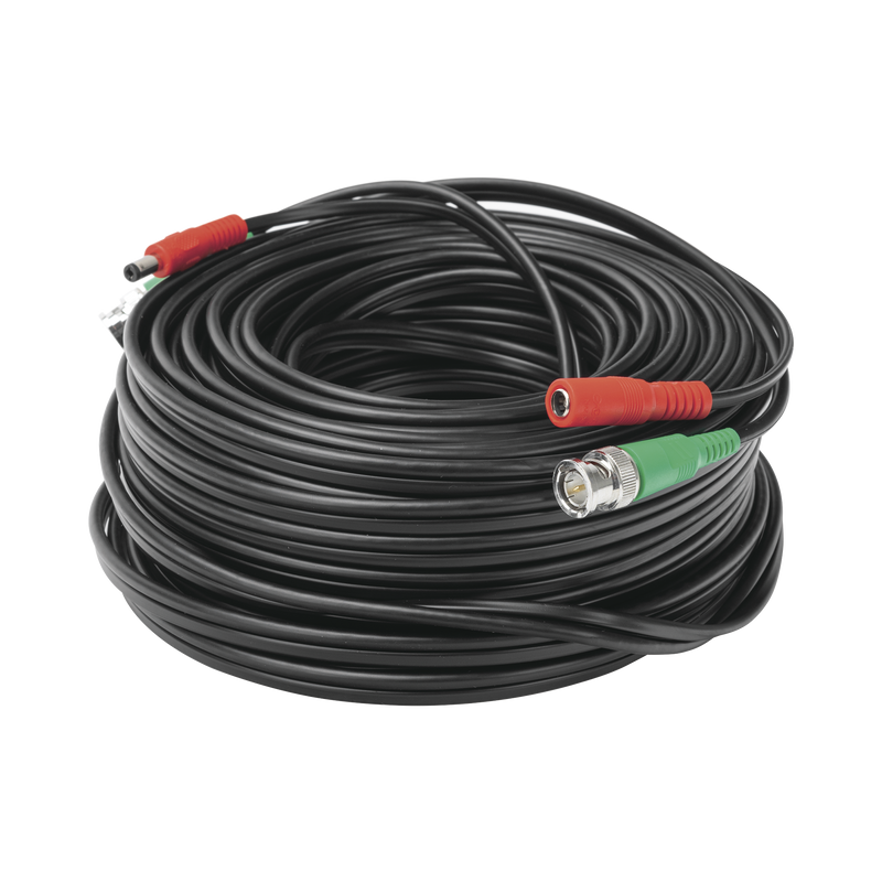 DIY-30M-HD Cable coaxial ( BNC RG59 ) + Alimentación / SIAMÉS / 30 Metros / 100 % COBRE / Para Cámaras 4K  / Uso interior y exterior