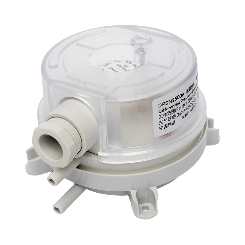 DPSN2500A Interruptor de presión de aire: 500 a 2500 Pa Rango de presión diferencial: 150 Pa Valor promedio