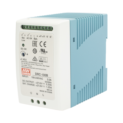 Fuente de poder Riel Din 24V, 100W con Cargador de Bateria - Toer