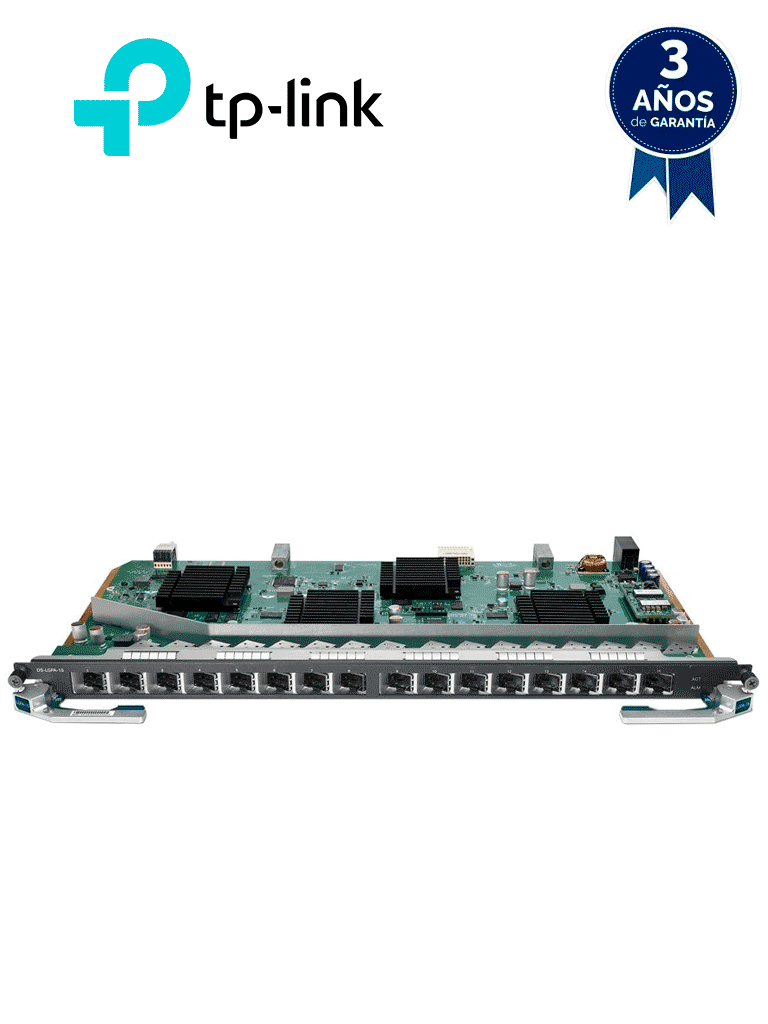 TP-LINK DS-LGPA-16 -  Tarjeta de Servicio 16 Puertos GPON para OLT DSP8000X2 , Spliteo de 1:128 , Conexión de Hasta 2048 Clientes , Distancias de Hasta 20 Km , Intercambio en caliente , Gestión Centralizada DPMS.