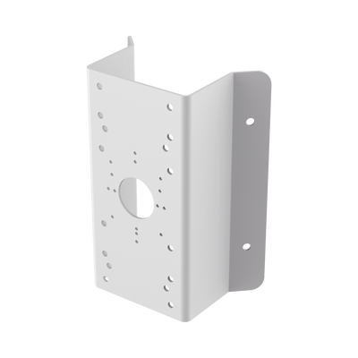 Montaje de Esquina para PTZ TURBOHD o IP / Uso en Exterior / Material de Acero de Carbono / Color Blanco - Toer
