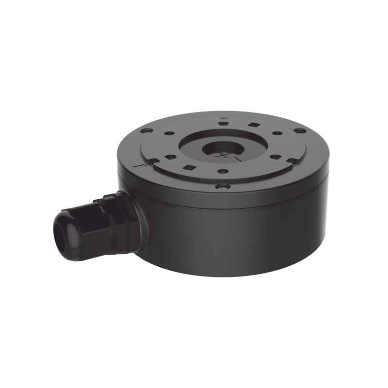 DS-1280ZJ-XS(BLACK) Caja de Conexión de Metal Color Negro / Exterior IP66 / Compatible con DS-2CD1043G2-LIUF/BLACK & DS-2CD2043G2-I(U)(BLACK)