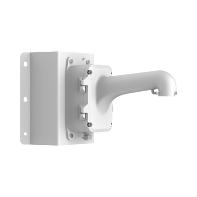 Montaje de Esquina con Caja de Conexión para Domos PTZ epcom y HIKVISION / Fabricado con Aleación de Aluminio y Acero - Toer