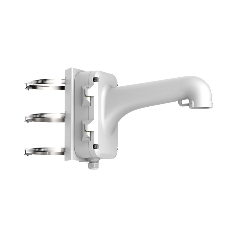 DS-1604ZJ-POLE Montaje de Poste para Domos Hikvision / Color Blanco / Uso en Exterior