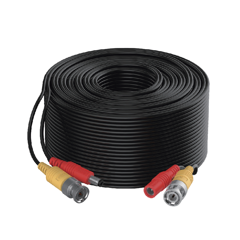 DS-1LH1S2C-10 Cable Coaxial Siames (Mini RG59) + Alimentación / 10 Metros de Distancia / CCA / Soporta 1080p (2 Megapixel) hasta 4K (8 Megapixel)  / Uso Interior y Exterior