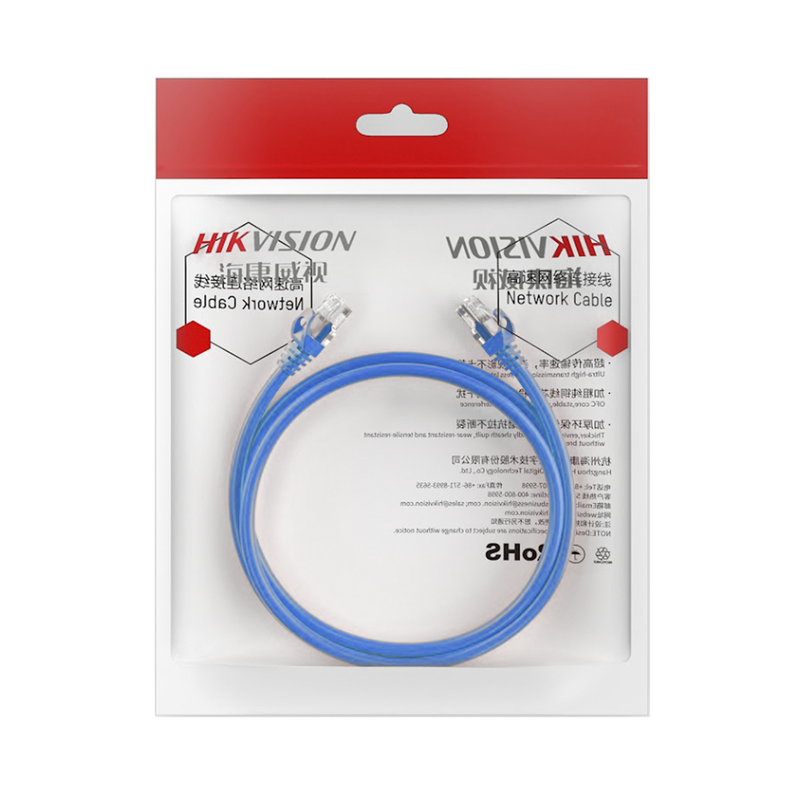 DS-1NP6UEC0-100-B Cable de Parcheo (Patch Cord) / UTP / Cat. 6 (24 AWG) / 1 Metro / Color Azul / Ideal para PoE+ / Interior