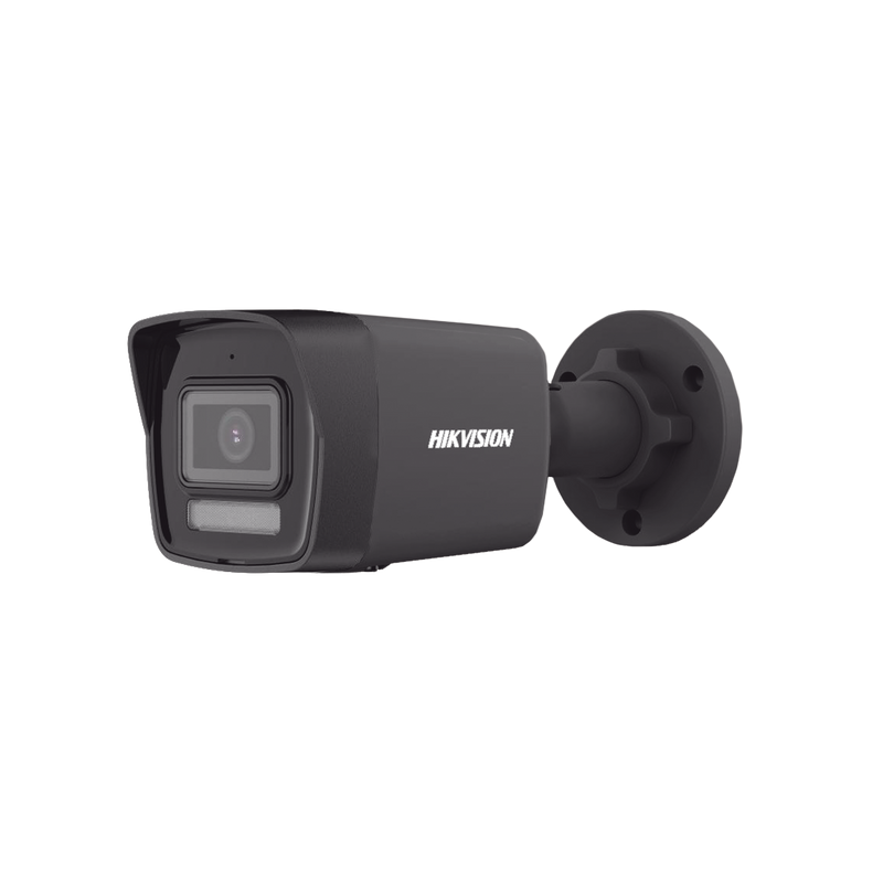 DS-2CD1043G2-LIUF/BLACK [Dual Light] Bala IP 4 Megapixel / Color Negro /  Lente 2.8 mm / 30 mts IR + 30 mts Luz Blanca / Micrófono Integrado / ACUSENSE Lite / Exterior IP67 / H.265 / PoE  / Micro SD