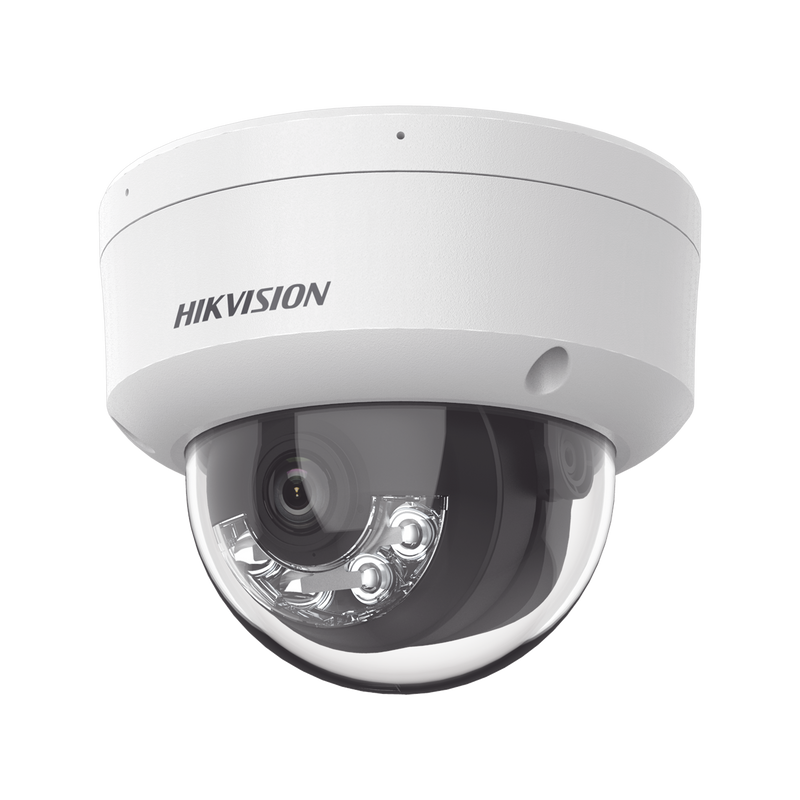 DS-2CD1123G2-LIU(F) [Dual Light] Domo IP 2 Megapixel / Lente 2.8 mm / 30 mts IR + 30 mts Luz Blanca / Micrófono Integrado / Antivandálico IK08 / ACUSENSE Lite / Exterior IP67 / H.265 / PoE / ONVIF / Micro SD