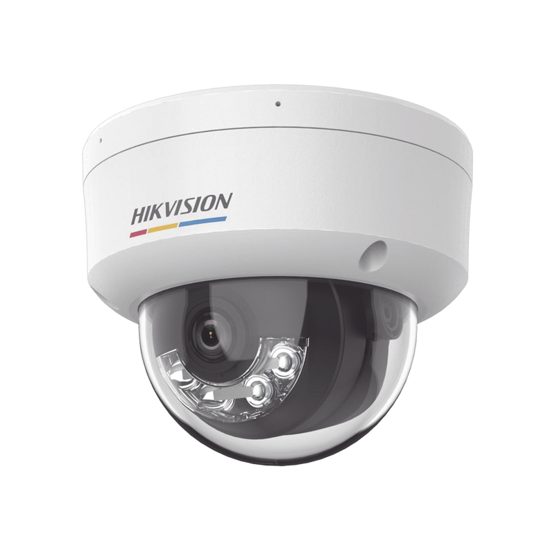 DS-2CD1127G2H-LIUF [Dual Light + ColorVu] Domo IP 2 Megapixel / Lente 2.8 mm / 30 mts IR + 30 mts Luz Blanca / Micrófono Integrado / ACUSENSE Lite / Exterior IP67 / IK08 / dWDR / PoE / Micro SD
