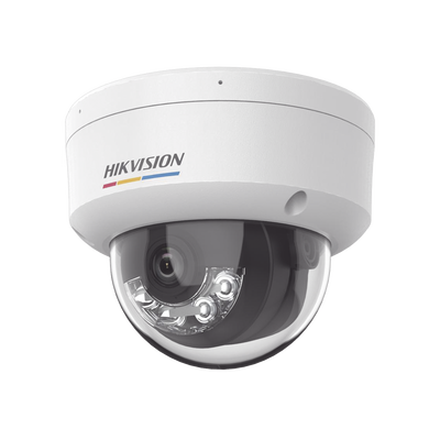 [Dual Light + ColorVu] Domo IP 4 Megapixel / Lente 2.8 mm / 30 mts IR + 30 mts Luz Blanca / Micrófono Integrado / ACUSENSE Lite / Exterior IP67 / IK08 / WDR 120 dB / PoE / Micro SD - Toer