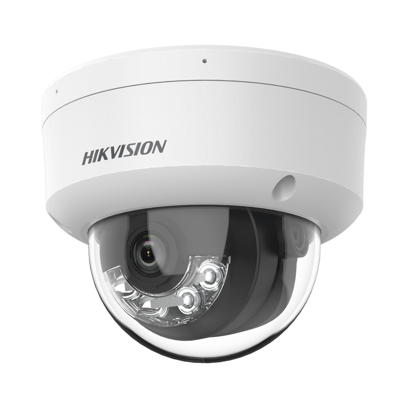 DS-2CD1183G2-LIUF [Dual Light] Domo IP 8 Megapixel (4K) / Lente 2.8 mm / 30 mts IR + 30 mts Luz Blanca / Micrófono Integrado / Antivandálico IK08 / ACUSENSE Lite / Exterior IP67 / H.265 / PoE / Micro SD