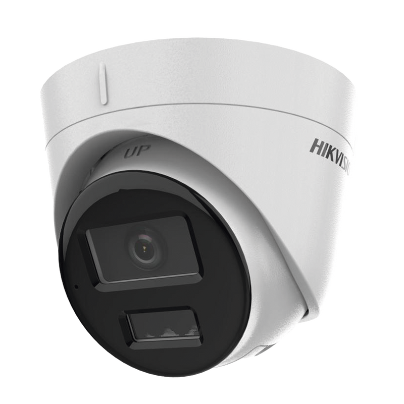 DS-2CD1323G2-LIU [Dual Light] Turret IP 2 Megapixel / Lente 2.8 mm / 30 mts IR + 30 mts Luz Blanca / Micrófono Integrado / ACUSENSE Lite / Exterior IP67 / H.265 / PoE / ONVIF