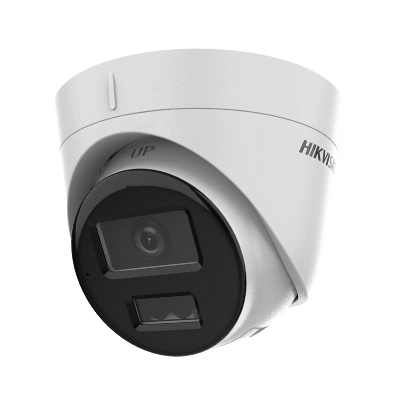DS-2CD1323G2-LIUF [Dual Light] Turret IP 2 Megapixel / Lente 2.8 mm / 30 mts IR + 30 mts Luz Blanca / Micrófono Integrado / ACUSENSE Lite / Exterior IP67 / H.265 / PoE / ONVIF / Micro SD
