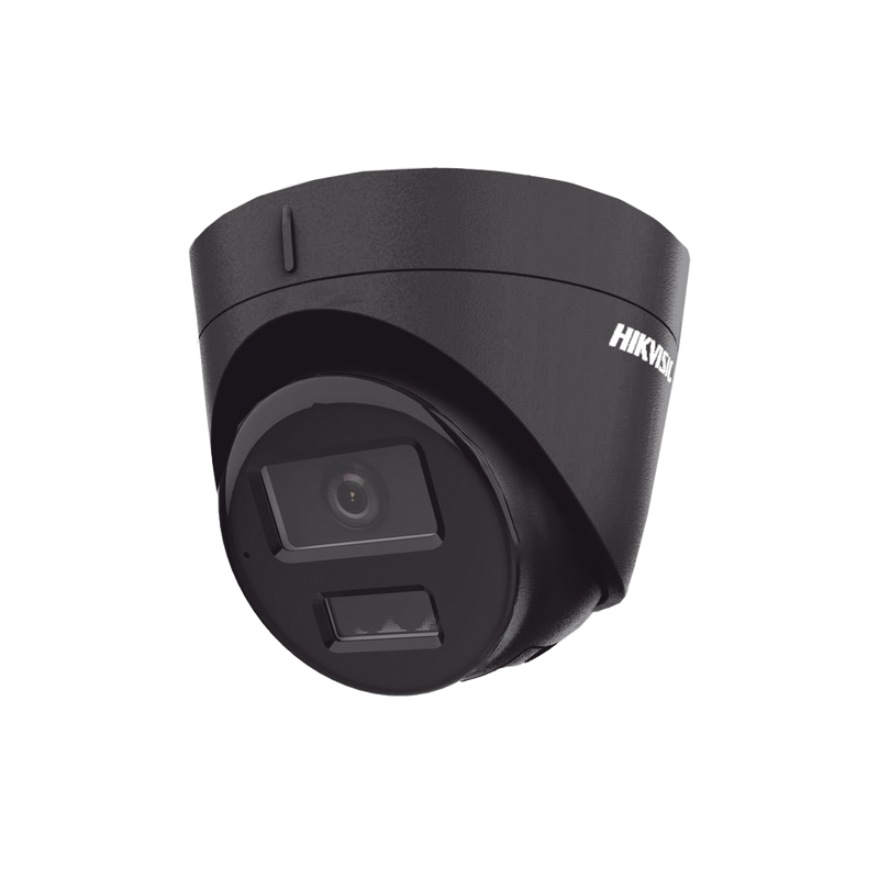 DS-2CD1343G2-LIUF/BLACK [Dual Light] Turret IP 4 Megapixel / Color Negro /  Lente 2.8 mm / 30 mts IR + 30 mts Luz Blanca / Micrófono Integrado / ACUSENSE Lite / Exterior IP67 / H.265 / PoE / ONVIF / Micro SD