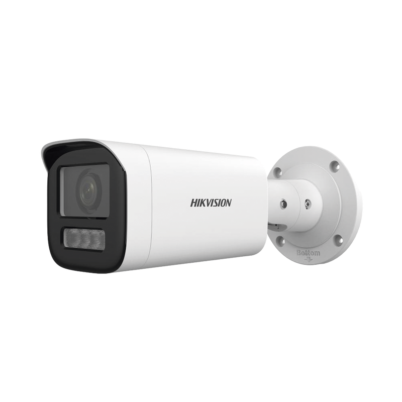 DS-2CD1643G2-LIZSU Bala IP 4 Megapíxel / Lente Motorizado 2.8 a 12 mm / Dual Light (50 mts IR + 50 mts Luz Blanca) / ACUSENSE Lite / Microfono Integrado / Exterior IP67 / WDR 120 dB / PoE  / Micro SD