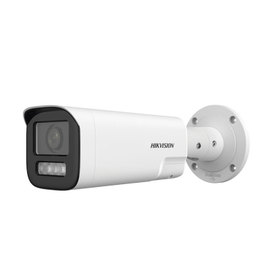 Bala IP 4 Megapíxel / Lente Mot. 2.8 a 12 mm / Dual Light (50 mts IR + 50 mts Luz Blanca) / ACUSENSE Lite / Audio de Dos Vías /  Luz Intermitente y Alerta de Audio / Exterior IP67 / WDR 120 dB / PoE  / Micro SD - Toer