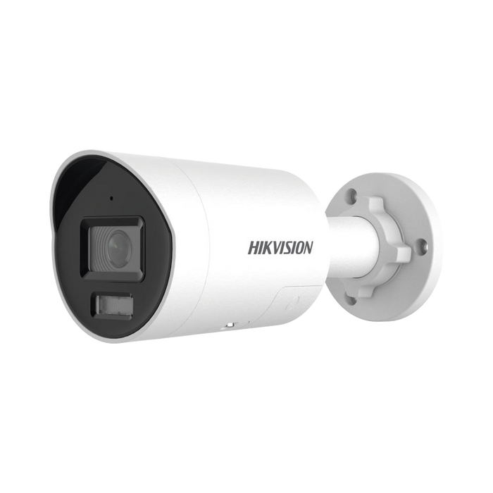 [Dual Light + ColorVu 3.0 + HikAI] Bala IP 8 Megapixel / Lente 2.8 mm / 40 mts IR + Luz Blanca / 2 Microfonos Integrados / Exterior IP67 / Estrobo Luz Blanca /  WDR 130 dB / ACUSENSE 3.0 / Metal / NEMA 4X / ACUSEARCH