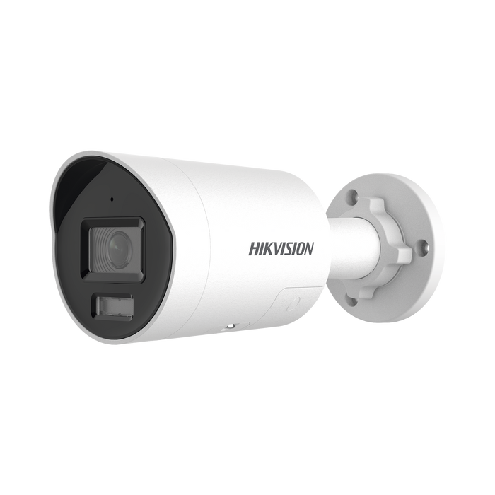 [Dual Light + ColorVu 3.0 + HikAI] Bala IP 8 Megapixel / Lente 2.8 mm / 40 mts IR + Luz Blanca / 2 Microfonos Integrados / Exterior IP67 / Estrobo Azul y Rojo /  WDR 130 dB / ACUSENSE 3.0 / Metal / NEMA 4X / ACUSEARCH