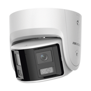 [FlexVu] [PROTECCIÓN ACTIVA] Turret IP 4 Megapixel / 2 Lentes de 2.8 mm (Imagen Panorámica 180°) / 30 mts IR / Exterior IP67 / Luz Intermitente y Alerta de Audio / Audio Bidireccional / ACUSENSE / WDR 120 dB / Micro SD - Toer