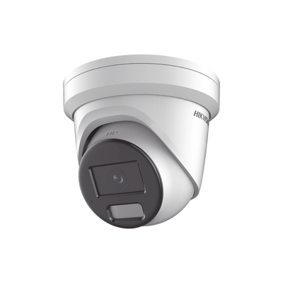 [Dual Light + ColorVu] Turret IP 4 Megapixel / Lente 2.8 mm / 40 mts IR + 40 mts Luz Blanca /  Microfono Integrado  / Exterior IP67 /   WDR 130 dB / ACUSENSE / Captura Facial / ACUSEARCH - Toer