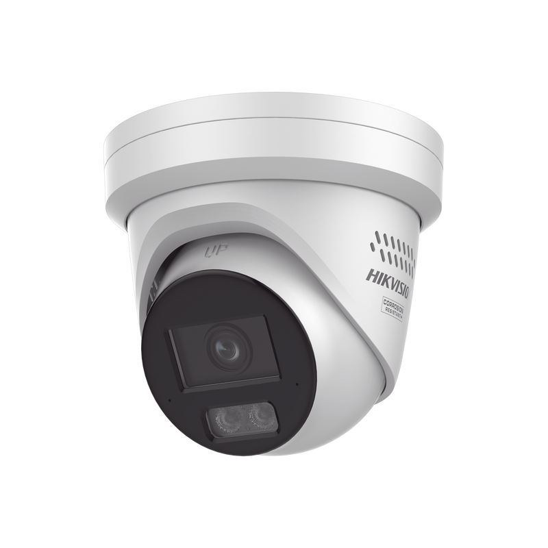 DS-2CD2347G3-LIS2UY/SRB [Dual Light + ColorVu 3.0 + HikAI] Turret IP 4 Megapixel / Lente 2.8 mm / 30 mts IR + Luz Blanca / 2 Microfonos Integrados / Exterior IP67 / Estrobo Azul y Rojo / WDR 130 dB / ACUSENSE 3.0 / Metal / NEMA 4X / ACUSEARCH