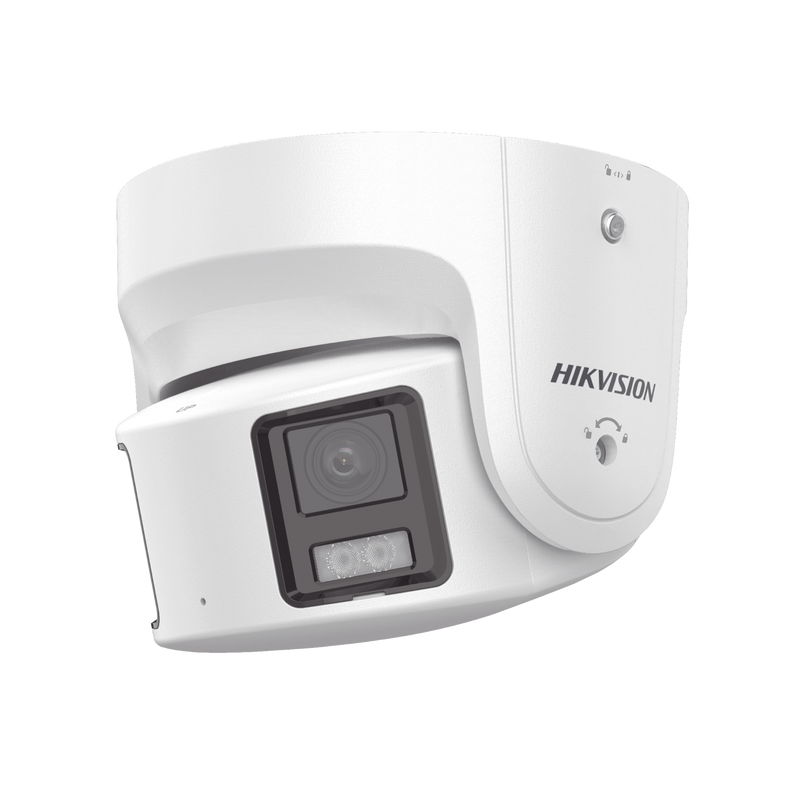 DS-2CD2387G2P-LSU/SL(C) [ PROTECCIÓN ACTIVA ] Turret IP Panorámica 8 Megapíxel / 2 Lentes 4 mm (180°) / Imagen a Color 24/7 (ColorVu) / PoE / WDR 130° / IP67 / ACUSENSE / Luz Estroboscópica y Alarma Audible / 30 mts Luz Blanca / Micro SD