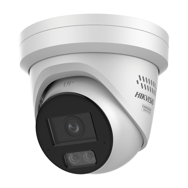 DS-2CD2387G3-LIS2UY/SRB [Dual Light + ColorVu 3.0 + HikAI] Turret IP 8 Megapixel / Lente 2.8 mm / 30 mts IR + Luz Blanca / 2 Microfonos Integrados / Exterior IP67 / Estrobo Azul y Rojo / WDR 130 dB / ACUSENSE 3.0 / Metal / NEMA 4X / ACUSEARCH