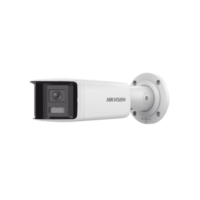 [FlexVu] [PROTECCIÓN ACTIVA] Bala IP 4 Megapixel / 2 Lentes de Lente 2.8 mm (Imagen Panorámica 180°) / 40 mts IR / Exterior IP67 / Luz Intermitente y Alerta de Audio / Audio Bidireccional / ACUSENSE / WDR 120 dB / Micro SD - Toer