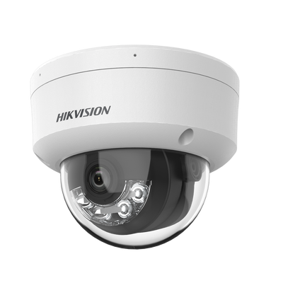 [Dual Light] Domo IP 4 Megapixel / Lente 2.8 mm / 30 mts IR + 30 mts Luz Blanca / Micrófono Integrado / Antivandálico IK08  / Exterior IP67 / H.265 / PoE / ONVIF / Micro SD - Toer