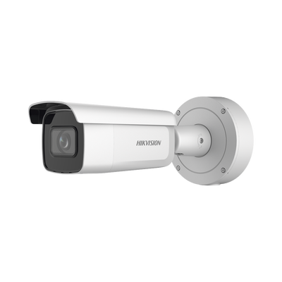 Bala IP 4 Megapixel / Lente Mot. 2.7 a 13.5 mm / 60 mts IR EXIR / Exterior IP67 / IK10 / Anticorrosivo / WDR 120 dB / PoE + / Micro SD / 4 Analíticos: AcuSense, Deteccion Facial, Conteo de Personas por Cruce y Zona - Toer