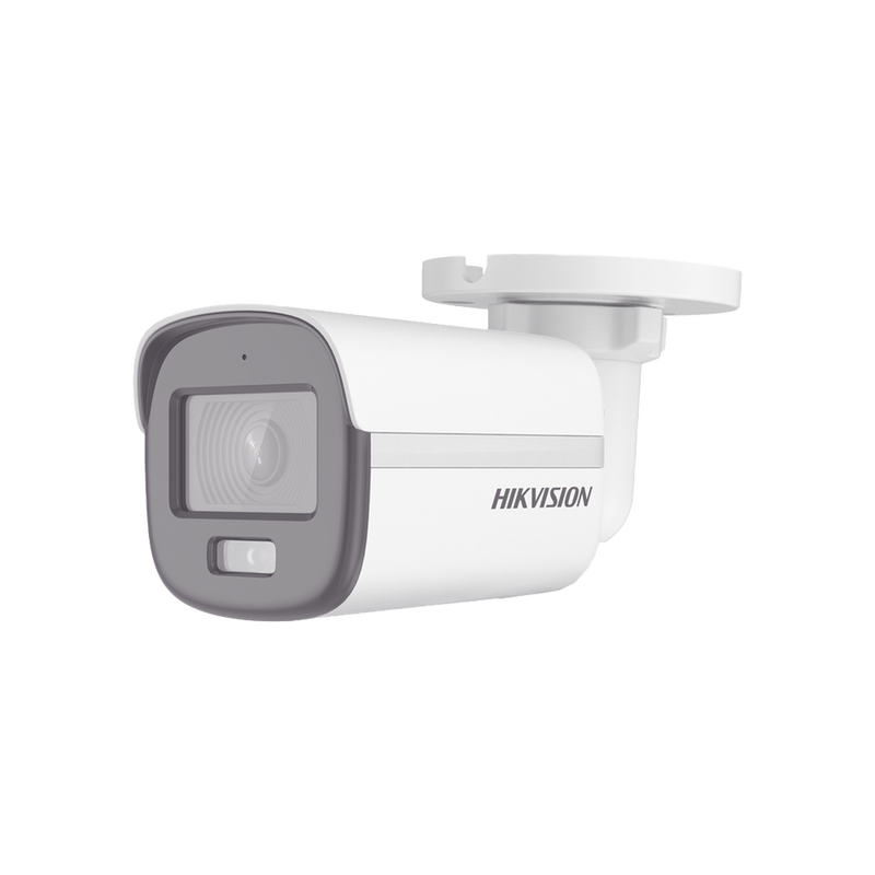 DS-2CE10DF0T-LFS [Dual Light + ColorVu] Bala TURBOHD 2 Megapixel (1080p) / Lente 2.8 mm / 20 mts IR + 20 mts Luz Blanca / Gran Angular 105° / Exterior IP67 / Micrófono Integrado / dWDR / 4 Tecnologías