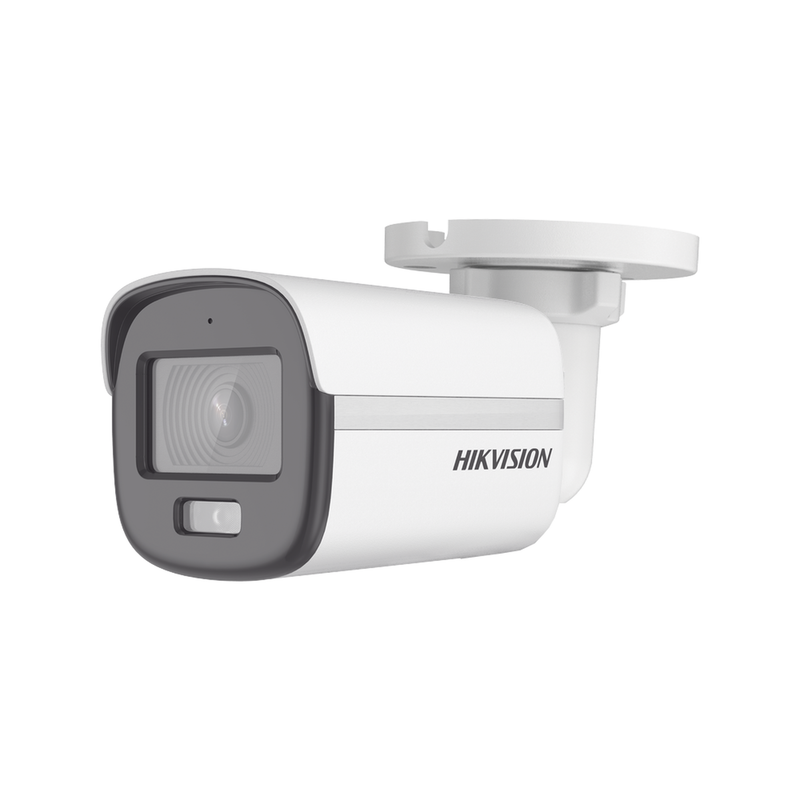 DS-2CE10KF0T-FS [ColorVu] Bala TURBOHD 3K (5 Megapixel) / Lente 2.8 mm / Micrófono Integrado / Luz Blanca 20 mts / Exterior IP67 / dWDR / 4 Tecnologías